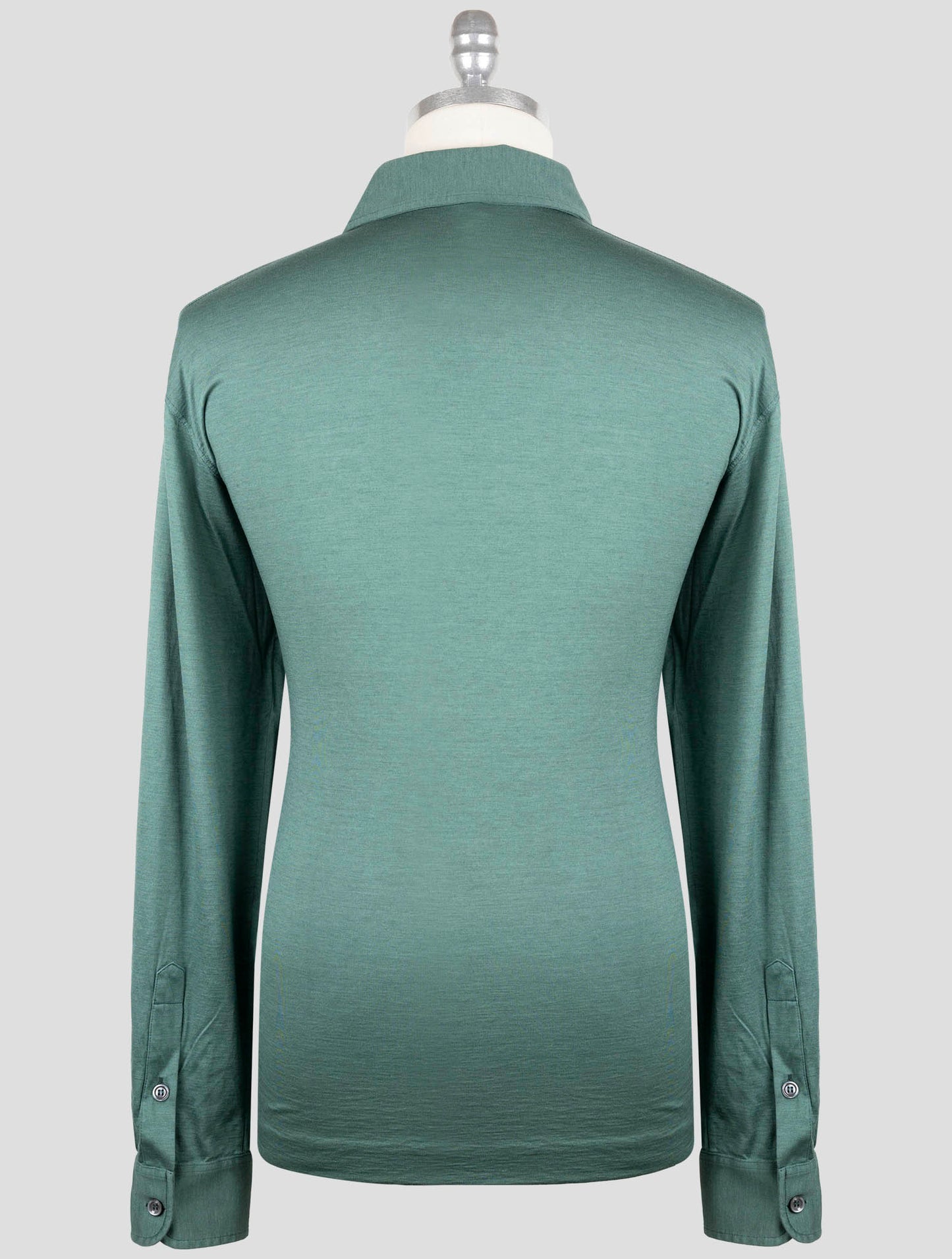 Kiton Green SilK Cotton Sweater Polo
