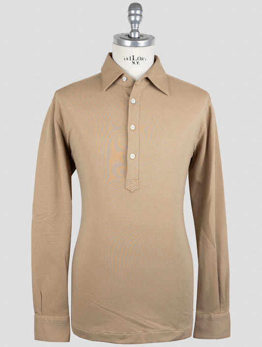 Kiton Brown Cotton Ea Sweater Polo