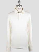 Kiton White Silk Cotton Sweater Polo