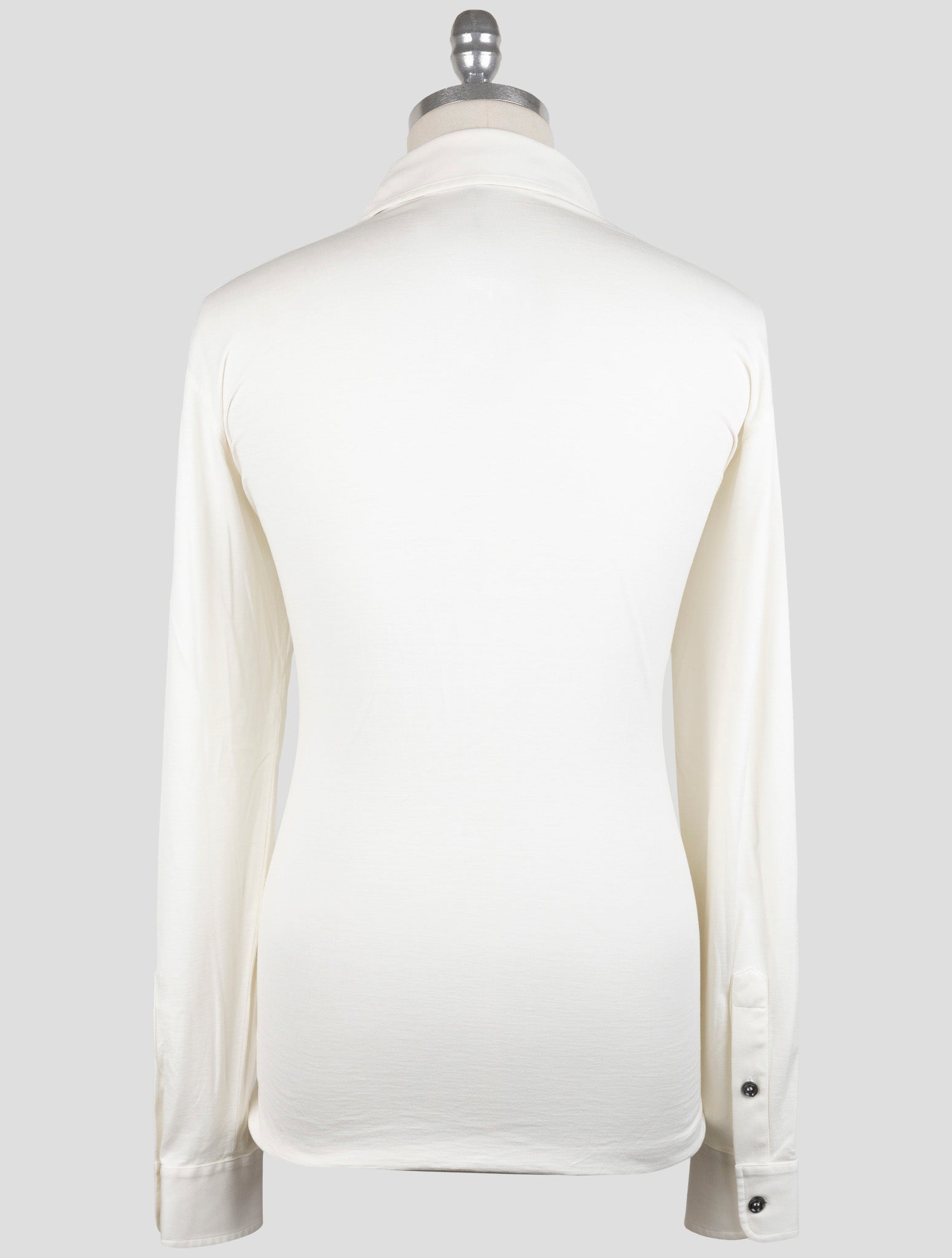 Kiton White Silk Cotton Sweater Polo