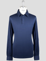 Kiton Blue Silk Cotton Sweater Polo