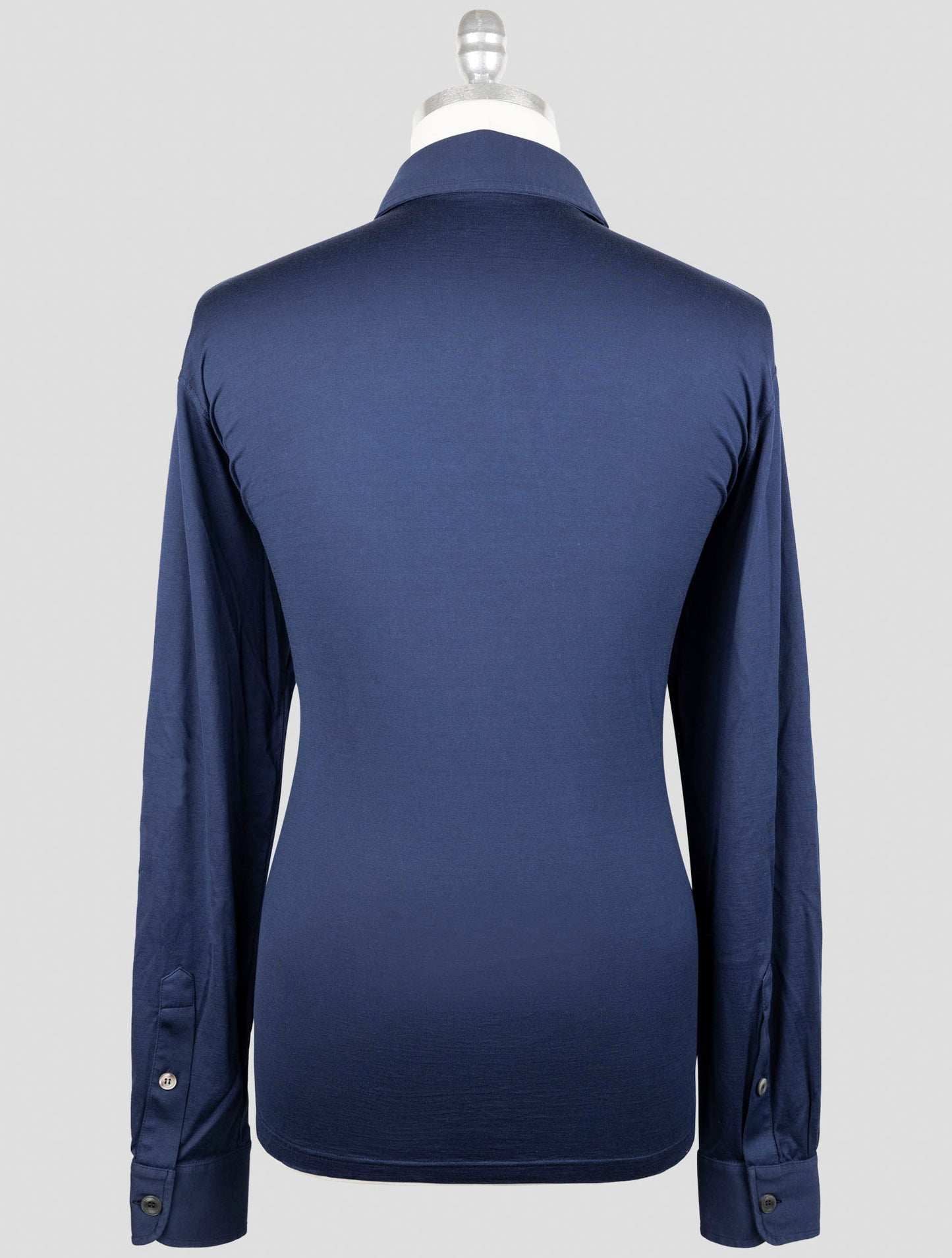 Kiton Blue Silk Cotton Sweater Polo