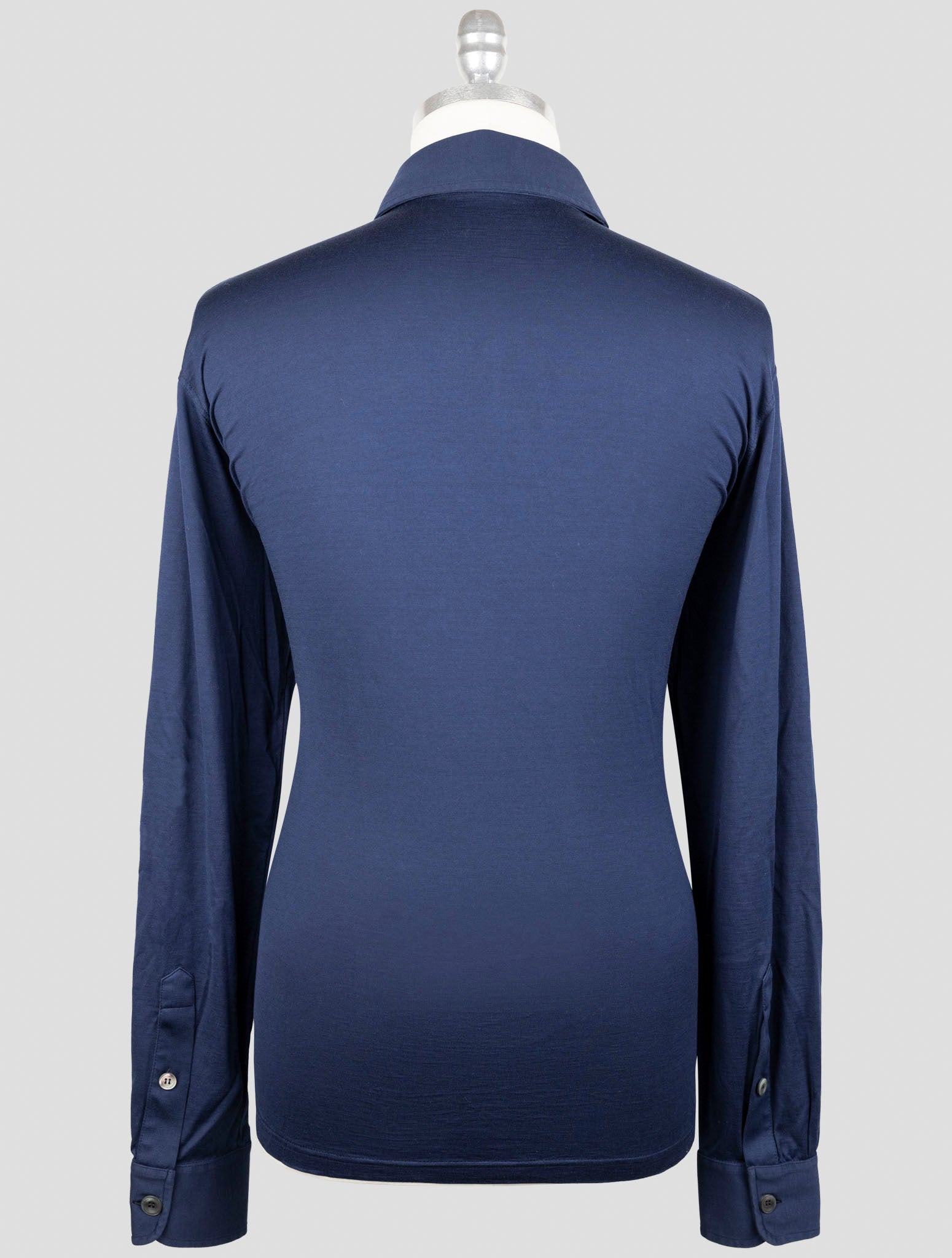 Kiton Blue Silk Cotton Sweater Polo