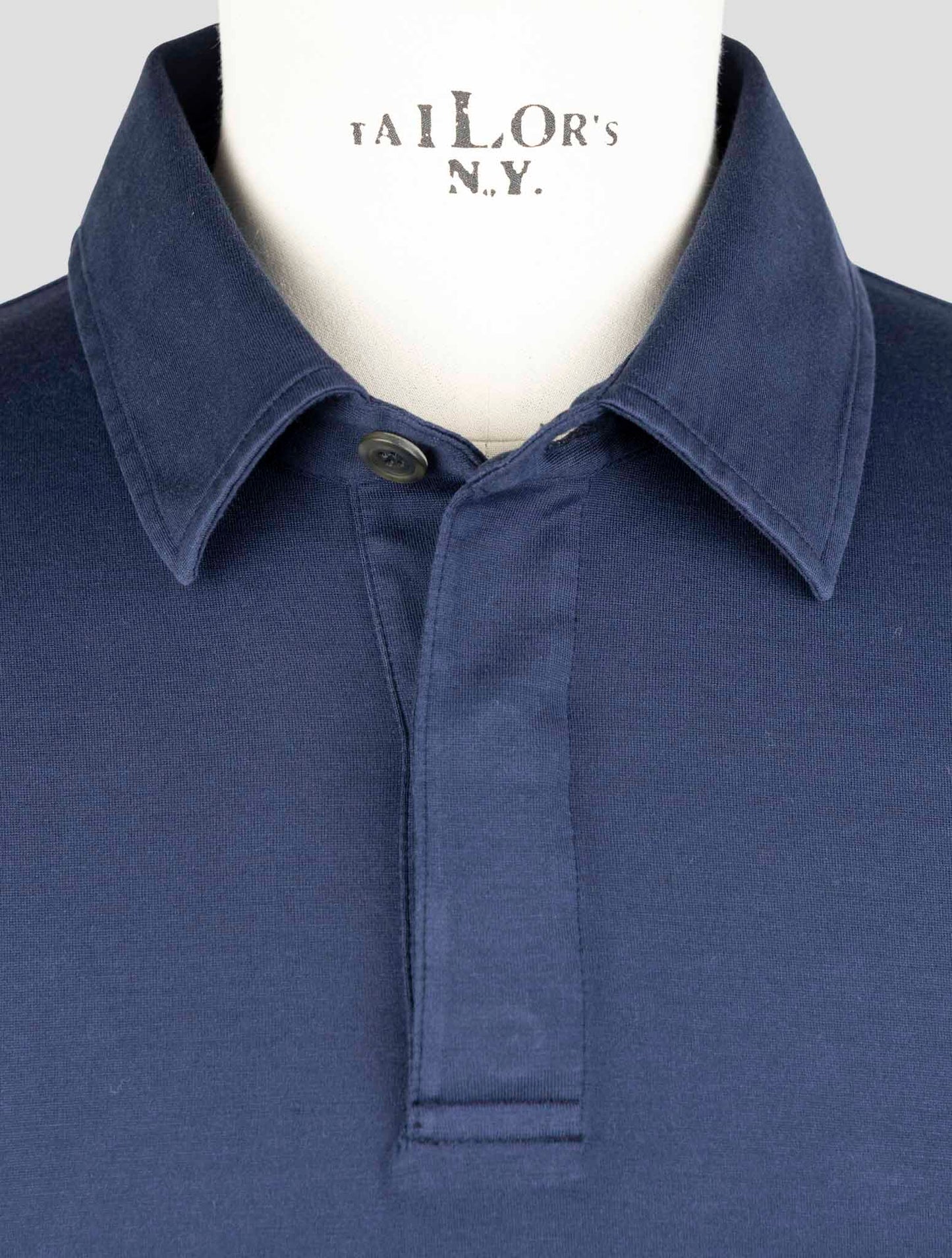 Kiton Blue Silk Cotton Sweater Polo