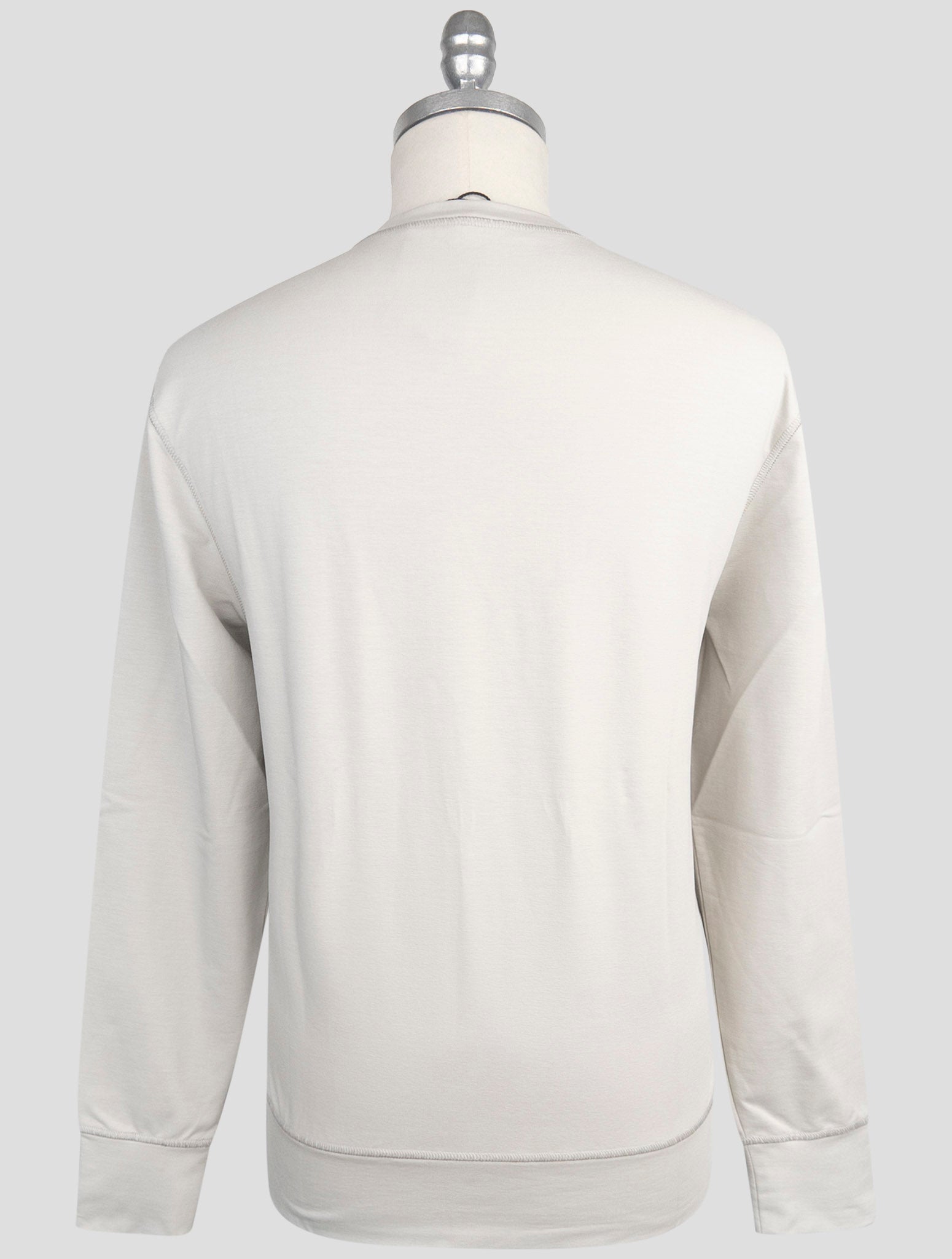 Kiton White Cotton Ea Sweater Hoodie
