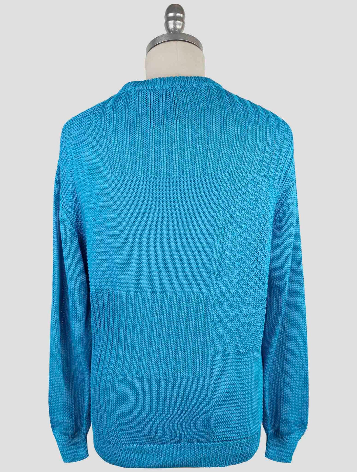 Kiton Light Blue Cotton Sweater Crewneck