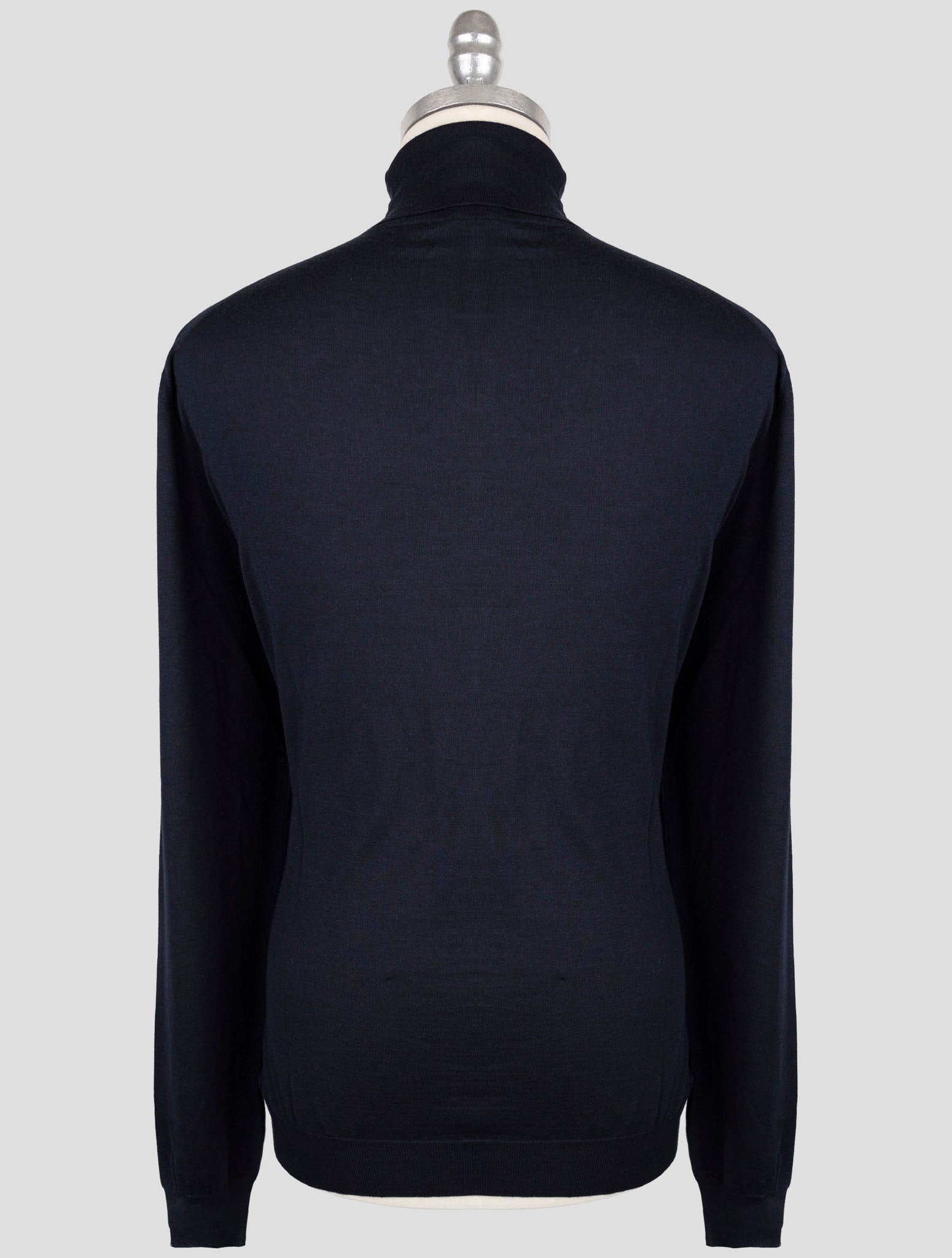 Kiton Blue Cashmere Silk Sweater Turtleneck