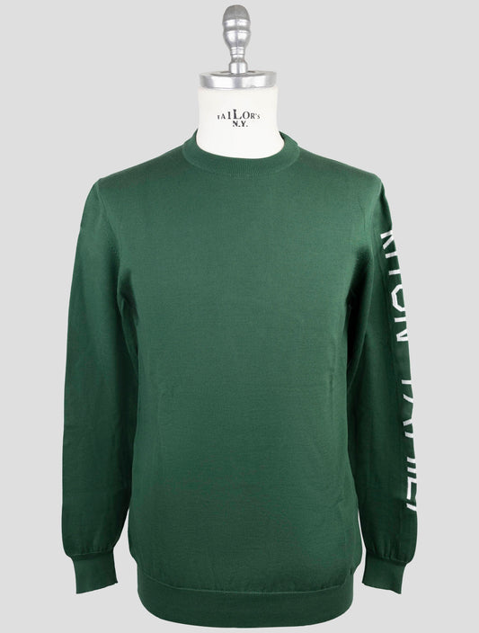 Kiton Green Cotton Sweater Crewneck