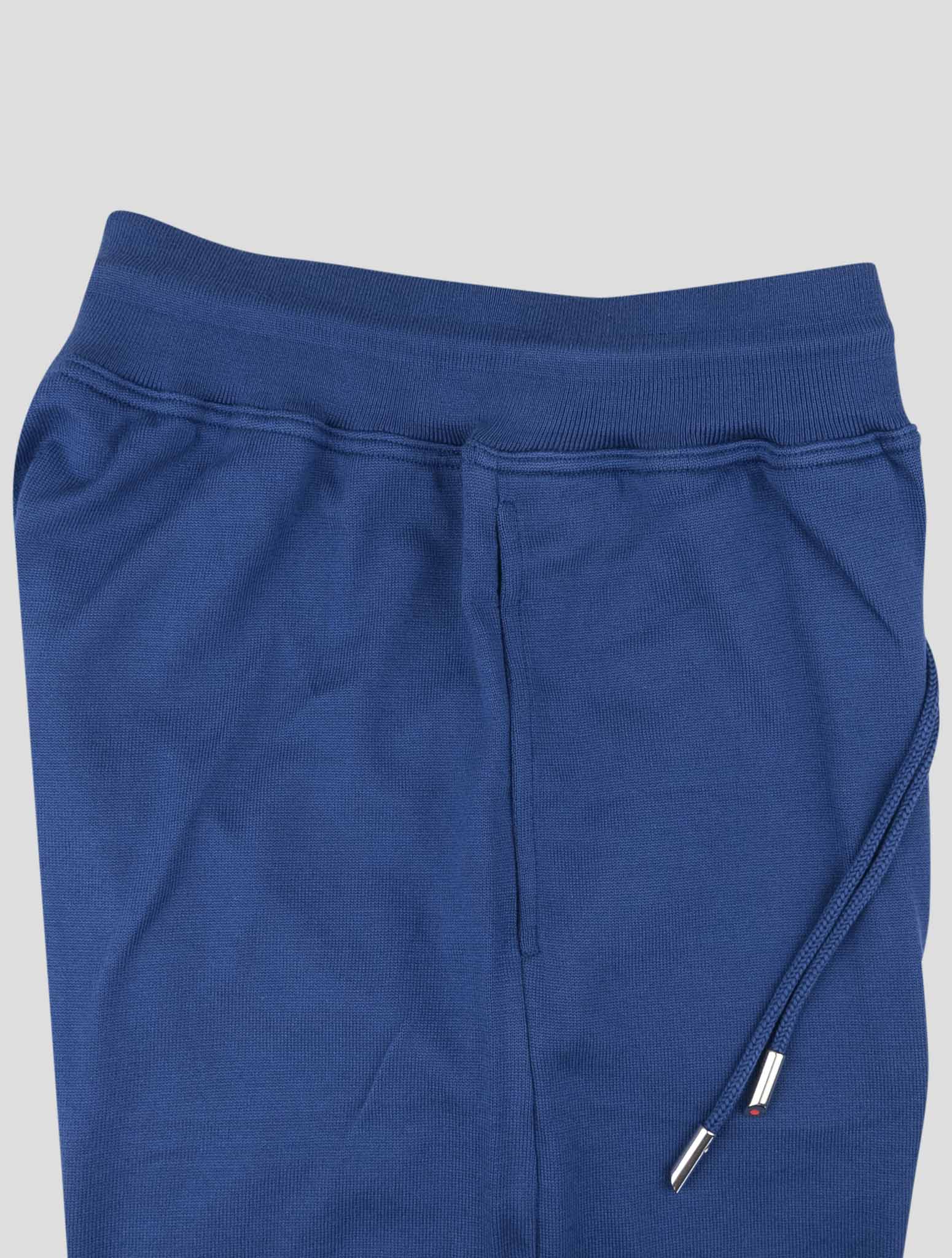 Kiton Blue Cotton Jogging Pants