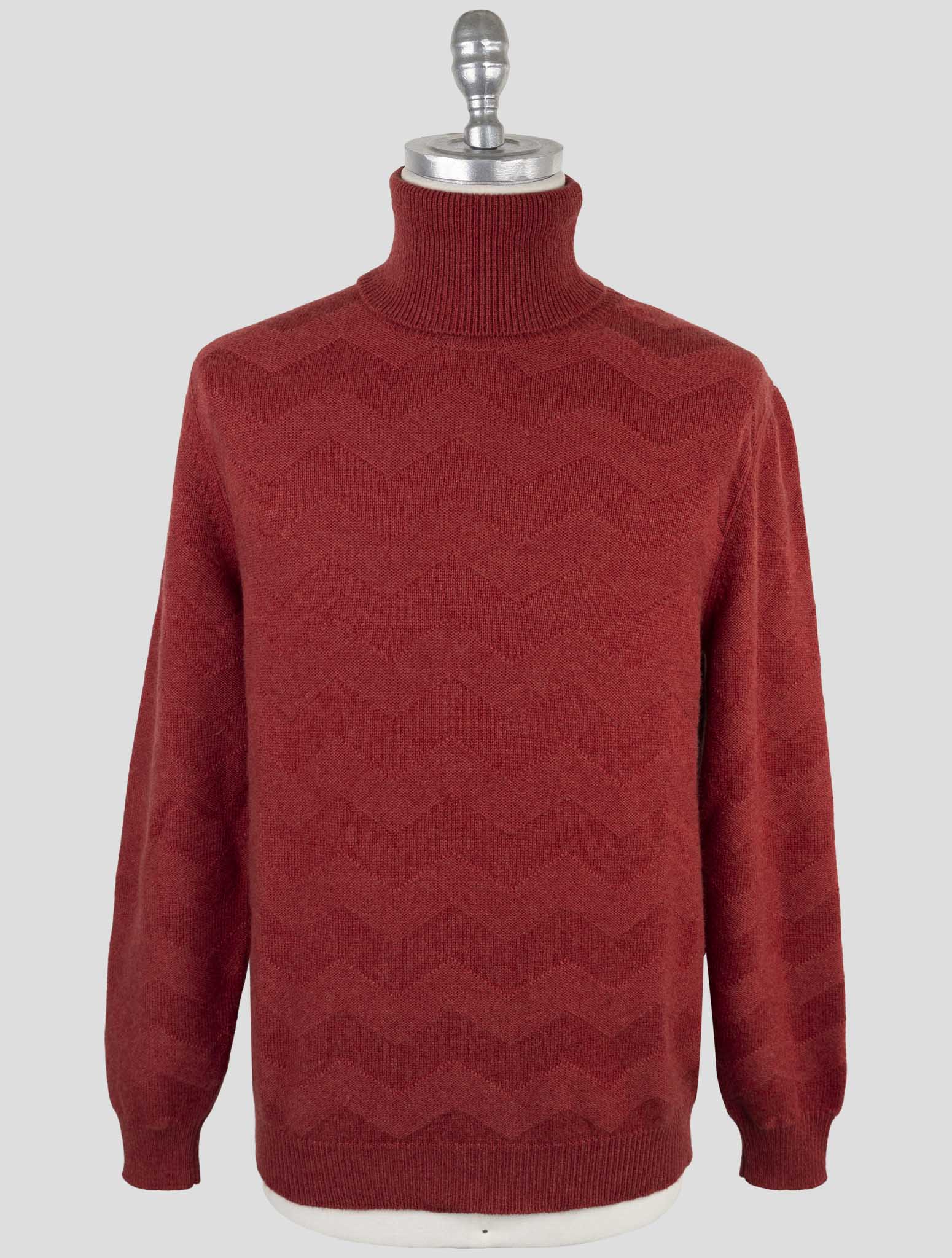Kiton Red Cashmere Sweater Turtleneck