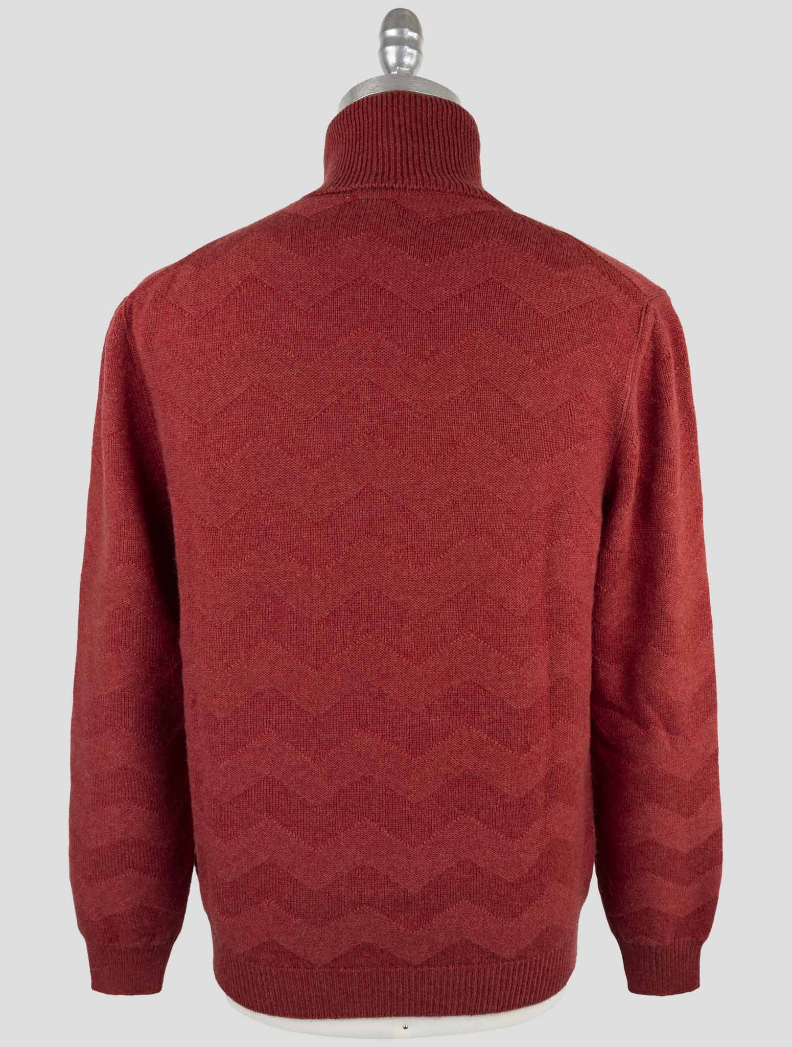 Kiton Red Cashmere Sweater Turtleneck