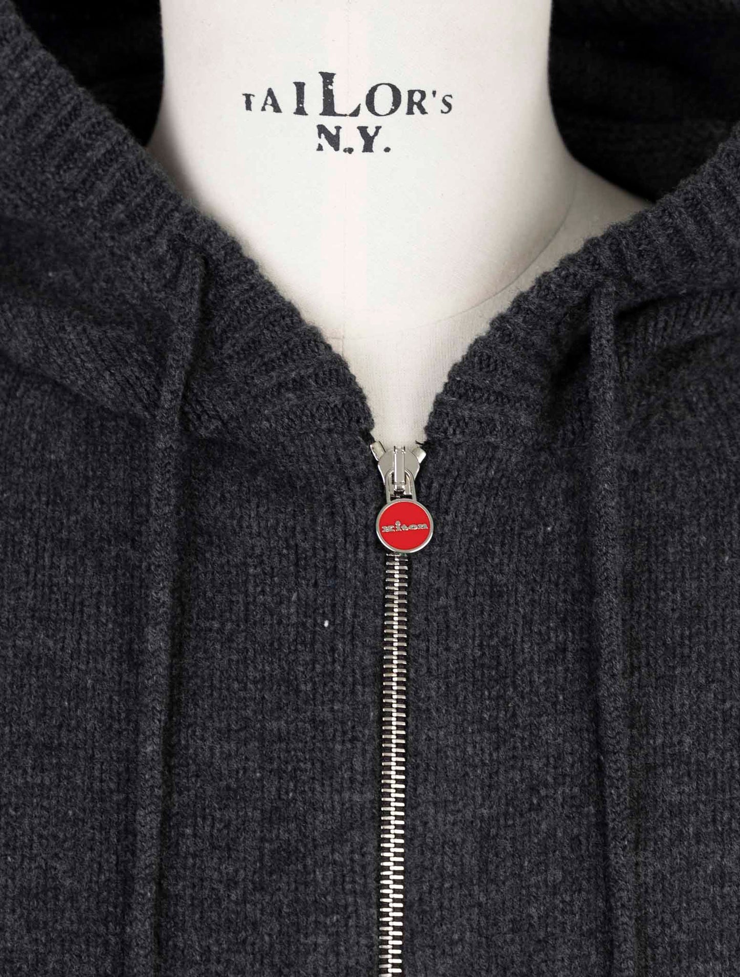 Kiton Multicolor Wool Sweater Full Zip Hoodie