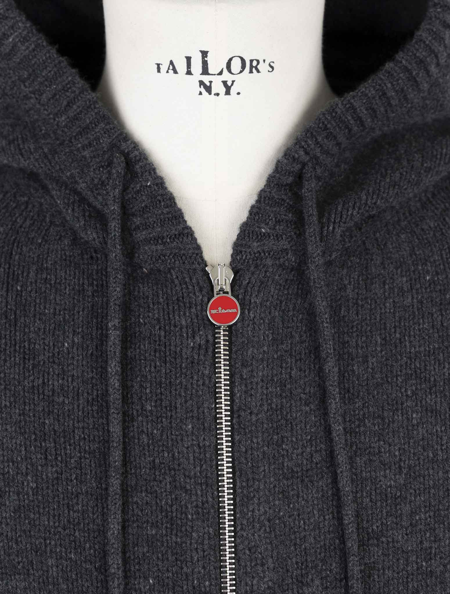 Kiton Multicolor Wool Sweater Full Zip Hoodie