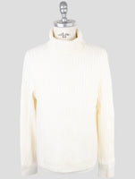 Kiton White Cashmere Sweater Turtleneck