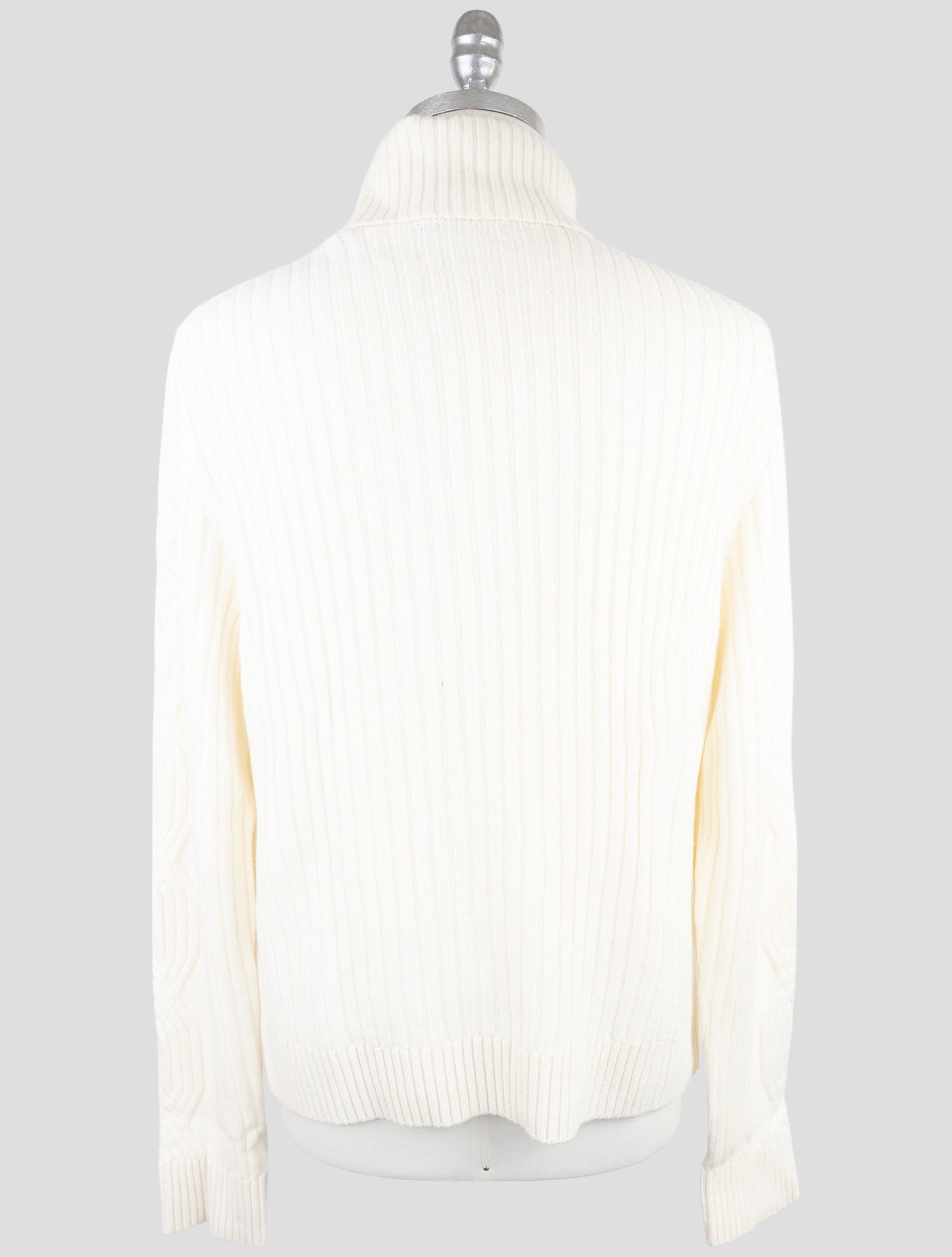 Kiton White Cashmere Sweater Turtleneck