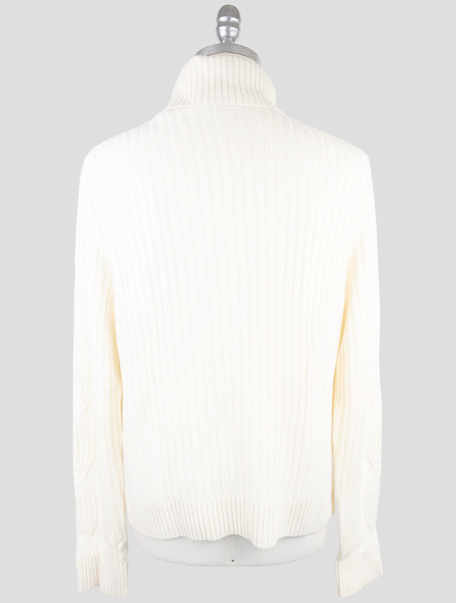 Kiton White Cashmere Sweater Turtleneck