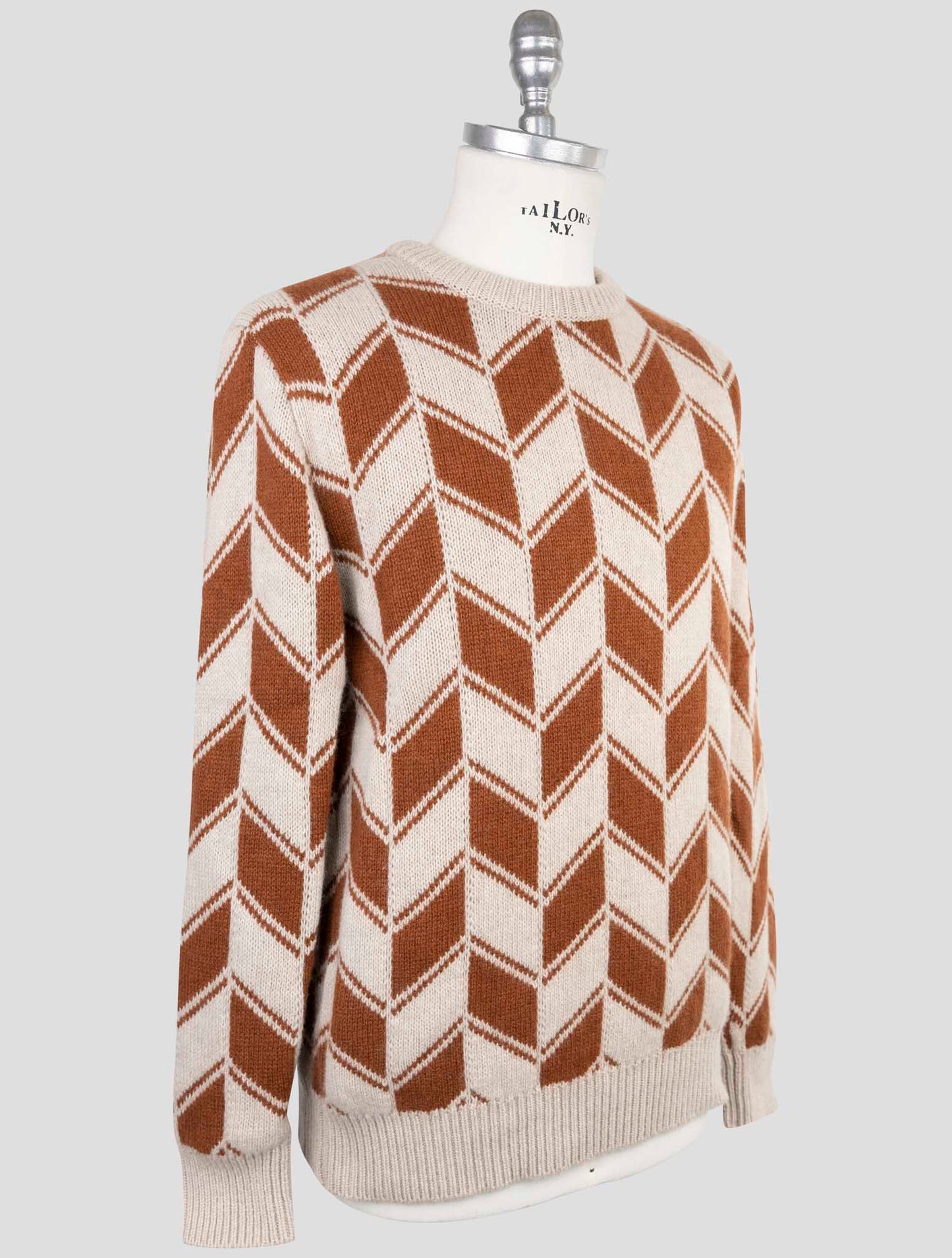 Kiton Brown Cashmere Sweater Crewneck