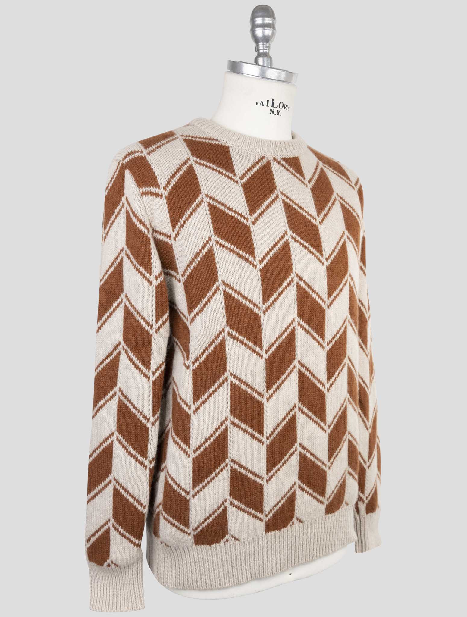 Kiton Brown Cashmere Sweater Crewneck