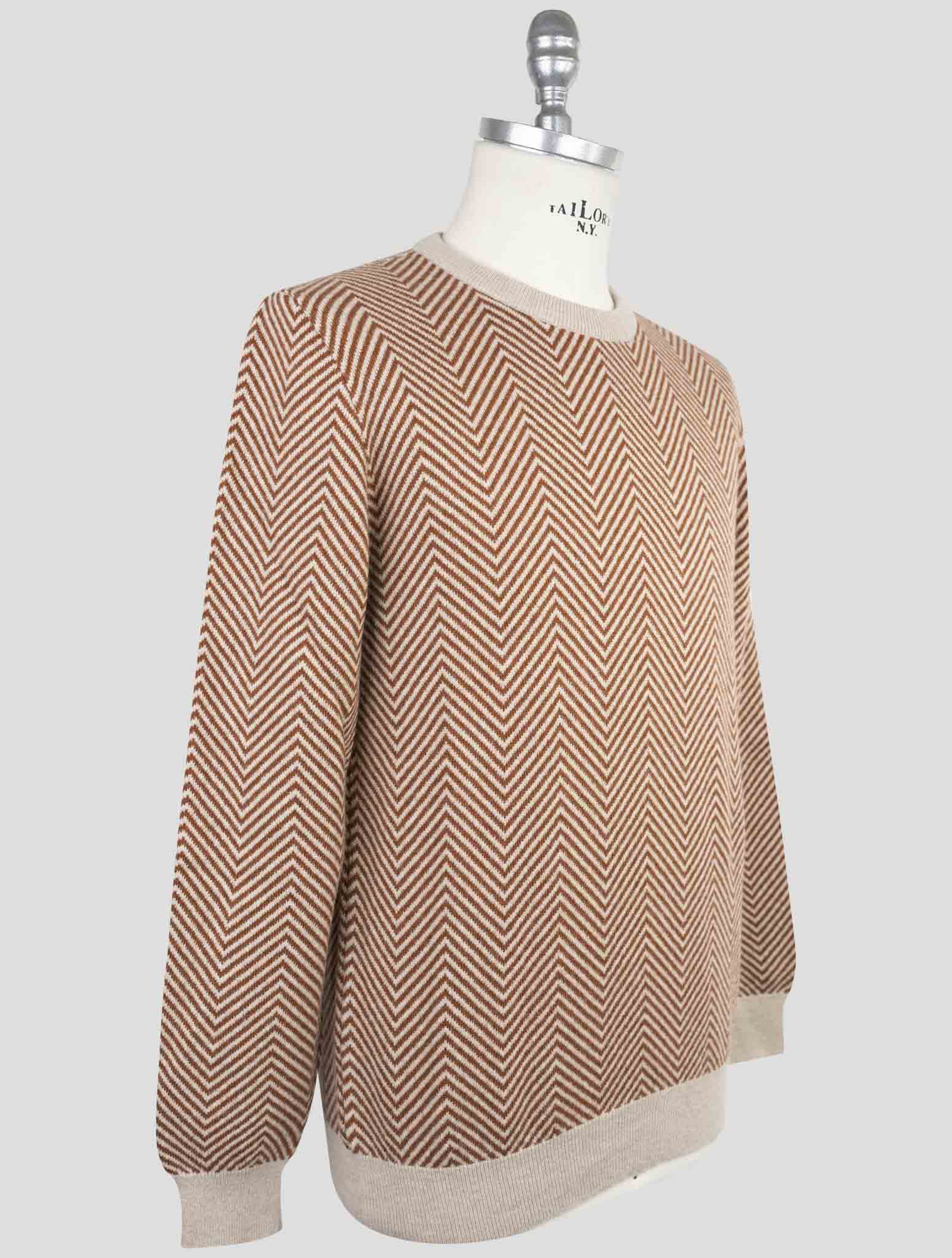Kiton Brown Cashmere Sweater Crewneck