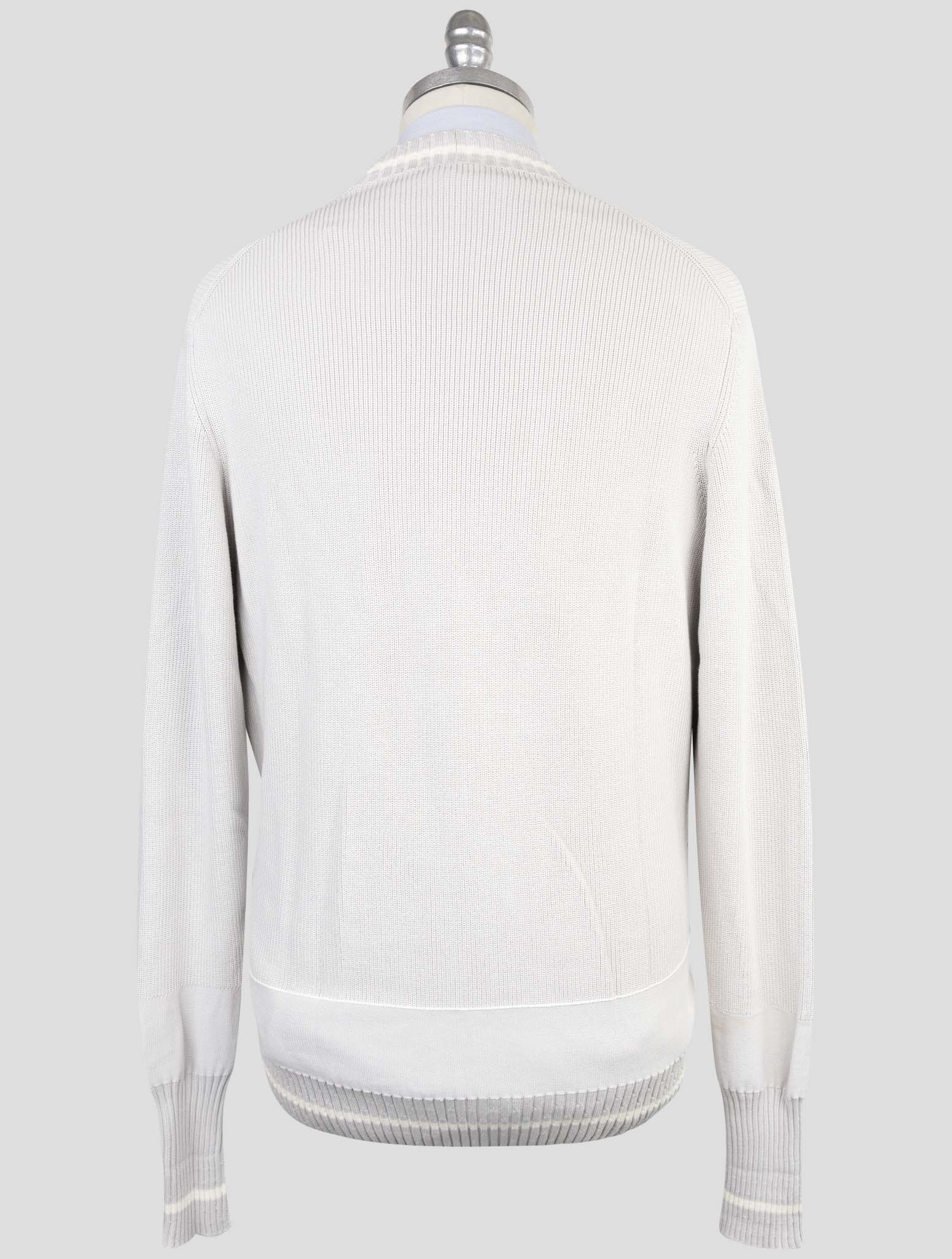 Kiton Gray Cotton Sweater Cardigan