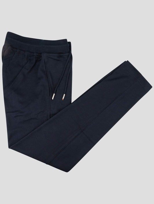 Kiton Blue Cotton Jogging Pant