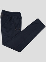 Kiton Blue Cotton Jogging Pant