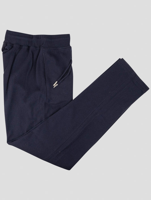Kiton Blue Wool Jogging Pant
