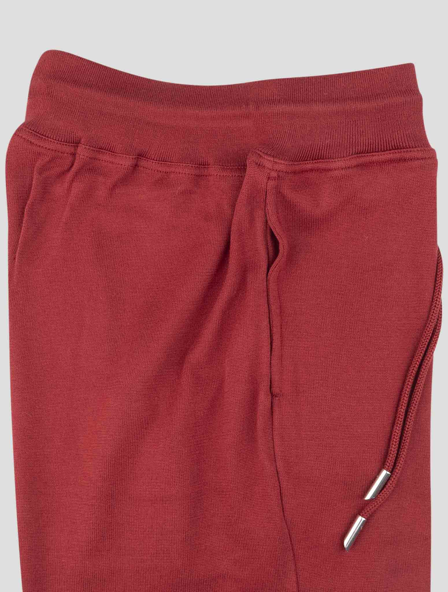 Kiton Burgundy Cotton Jogging Pant