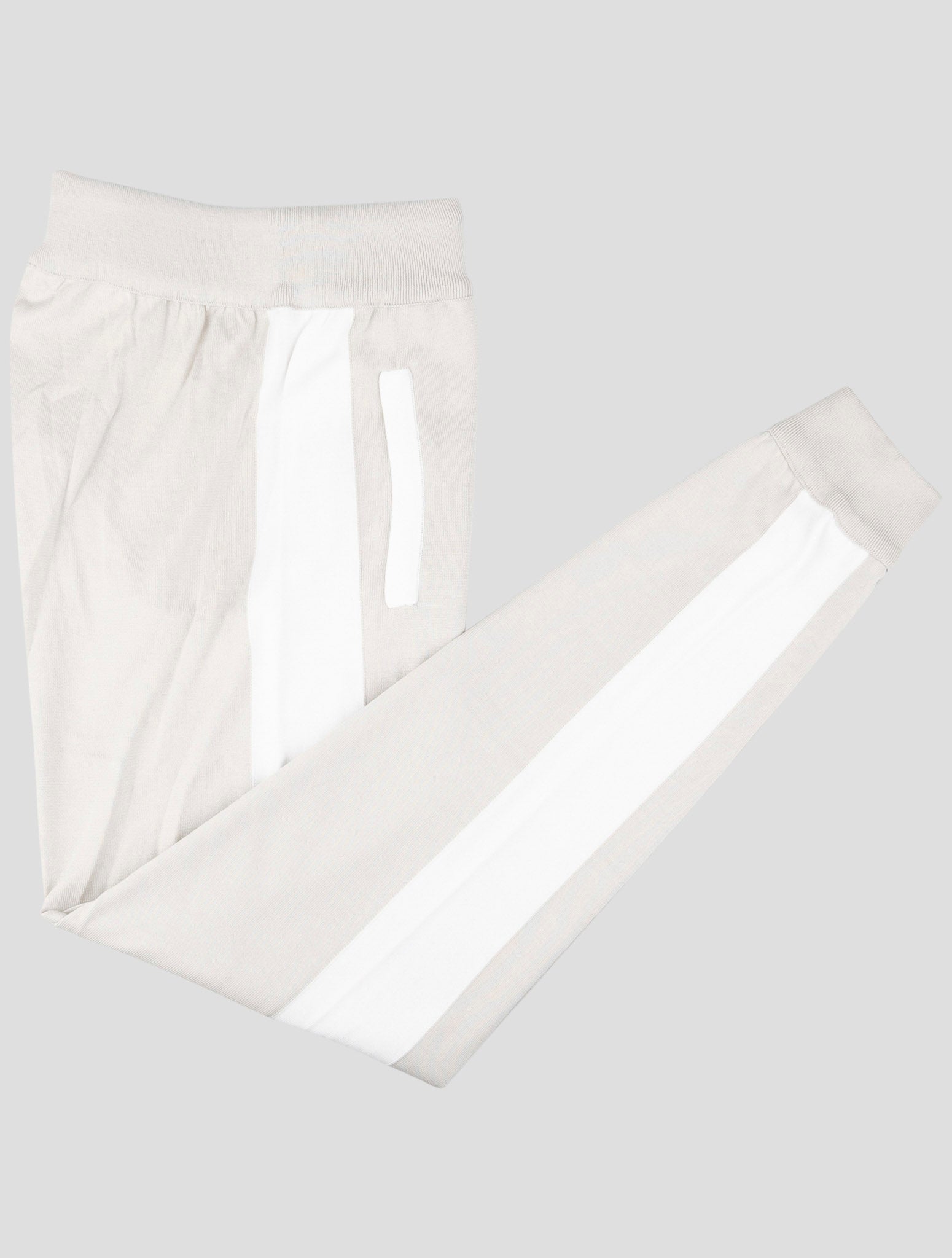 Kiton Gray Cotton Jogging Pant
