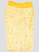 Kiton Yellow White Cotton Short Pant