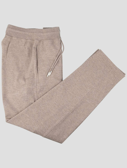 Kiton Brown Wool Jogging Pants
