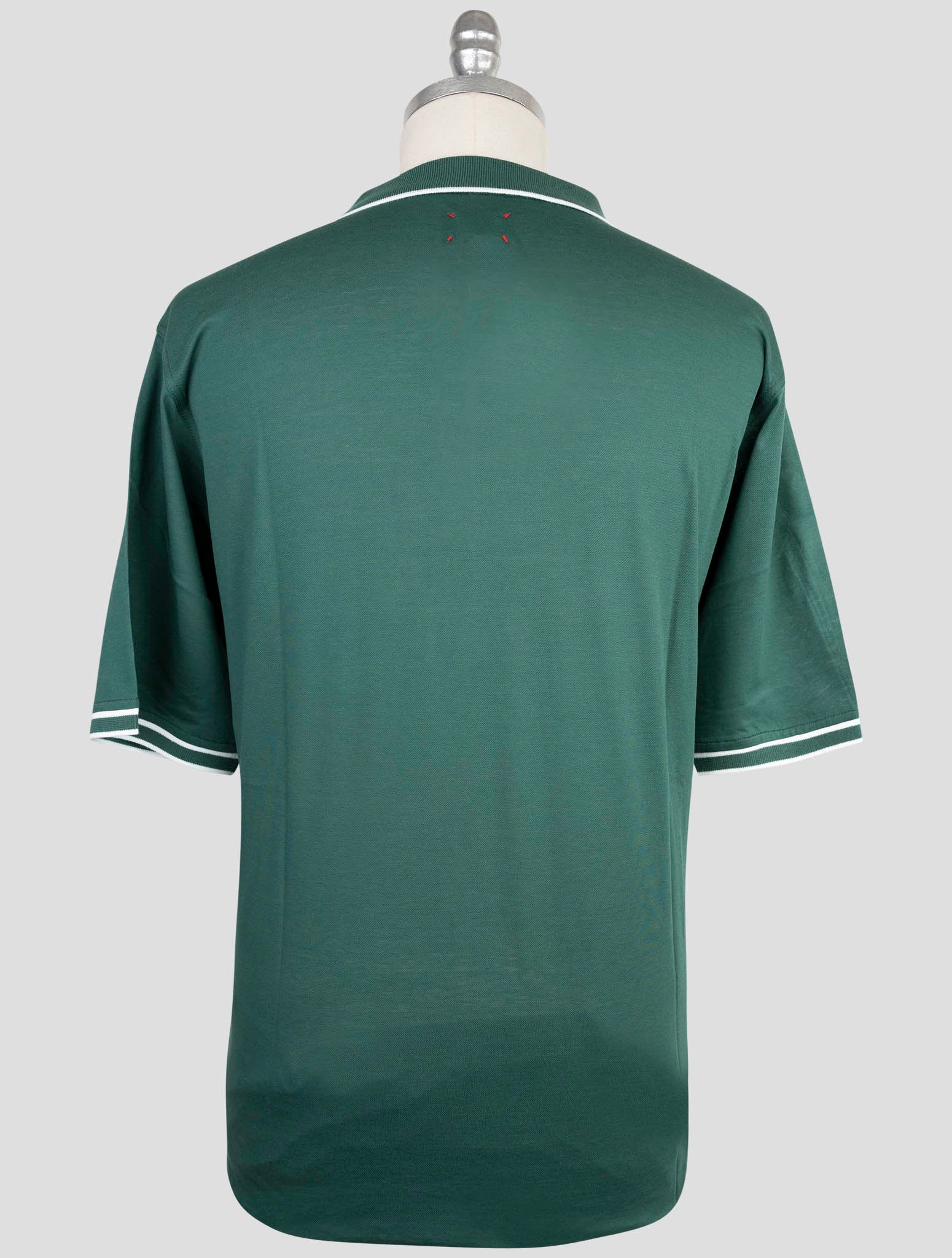 Kiton Green Cotton Polo Half Zip