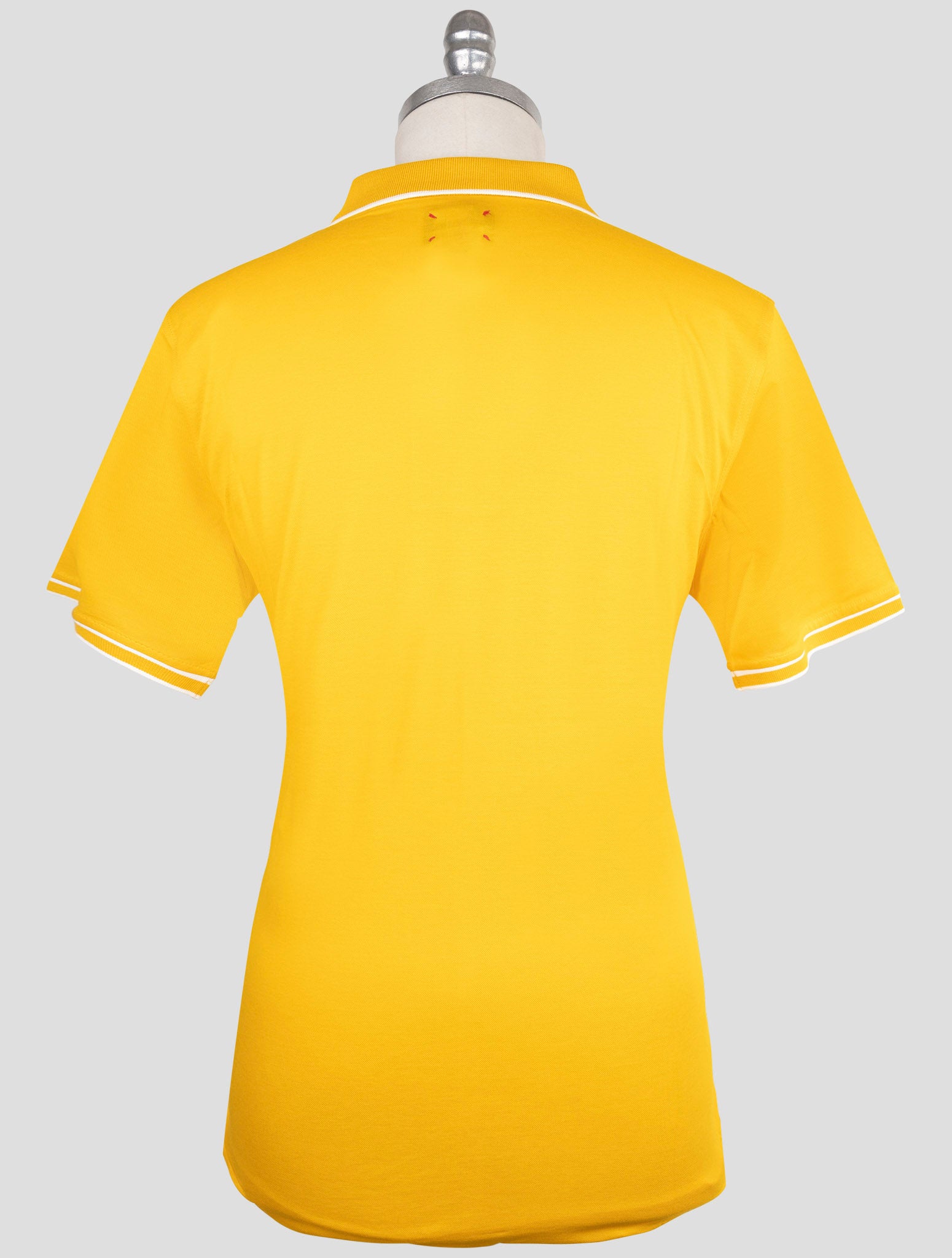 Kiton Yellow Cotton Polo Half Zip