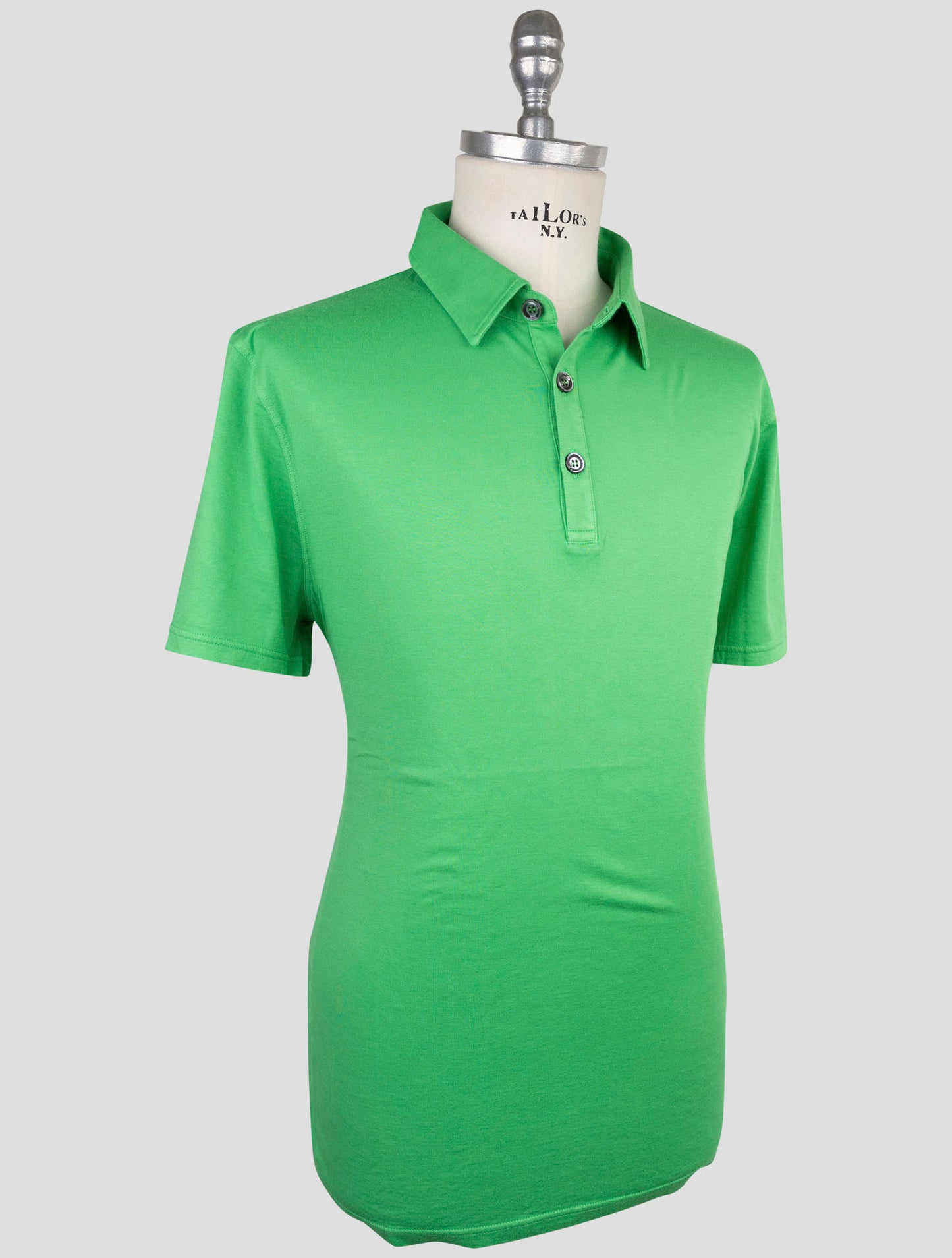 Kiton Green Cotton Cashmere Polo