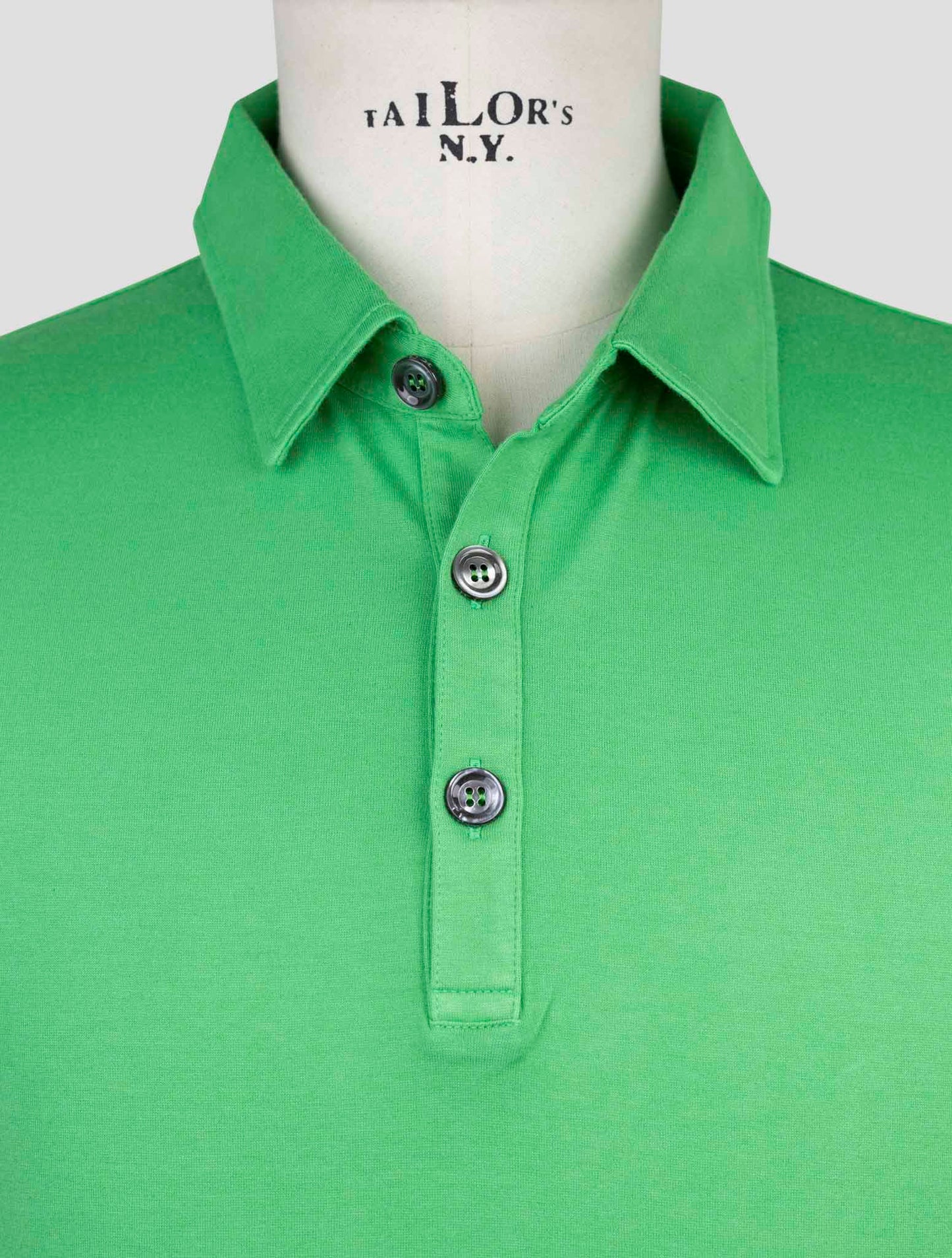 Kiton Green Cotton Cashmere Polo