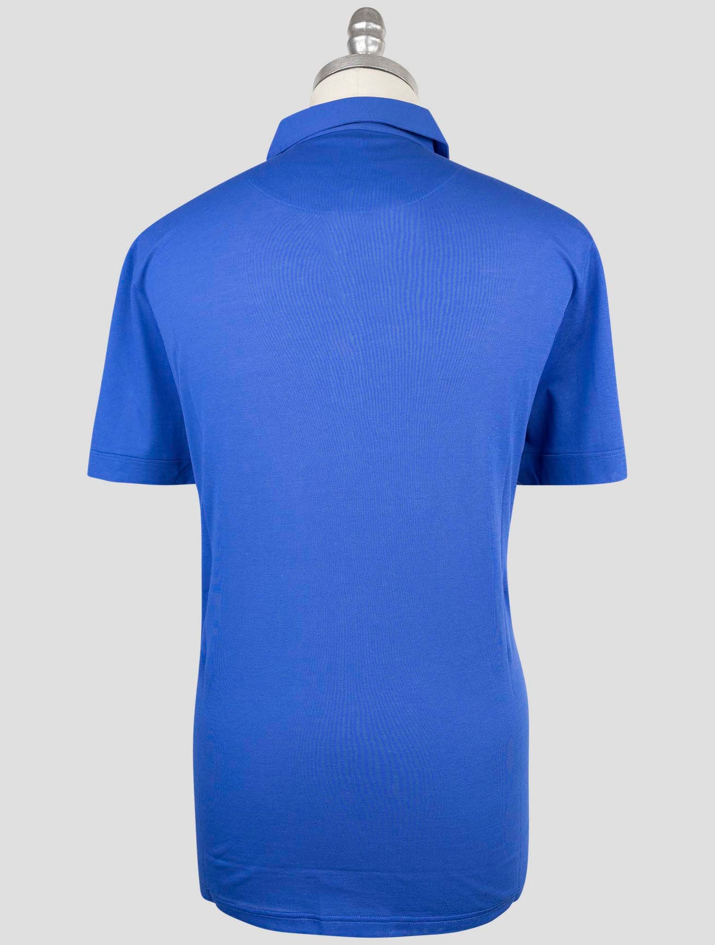Kiton Blue Cotton Polo Half Zip