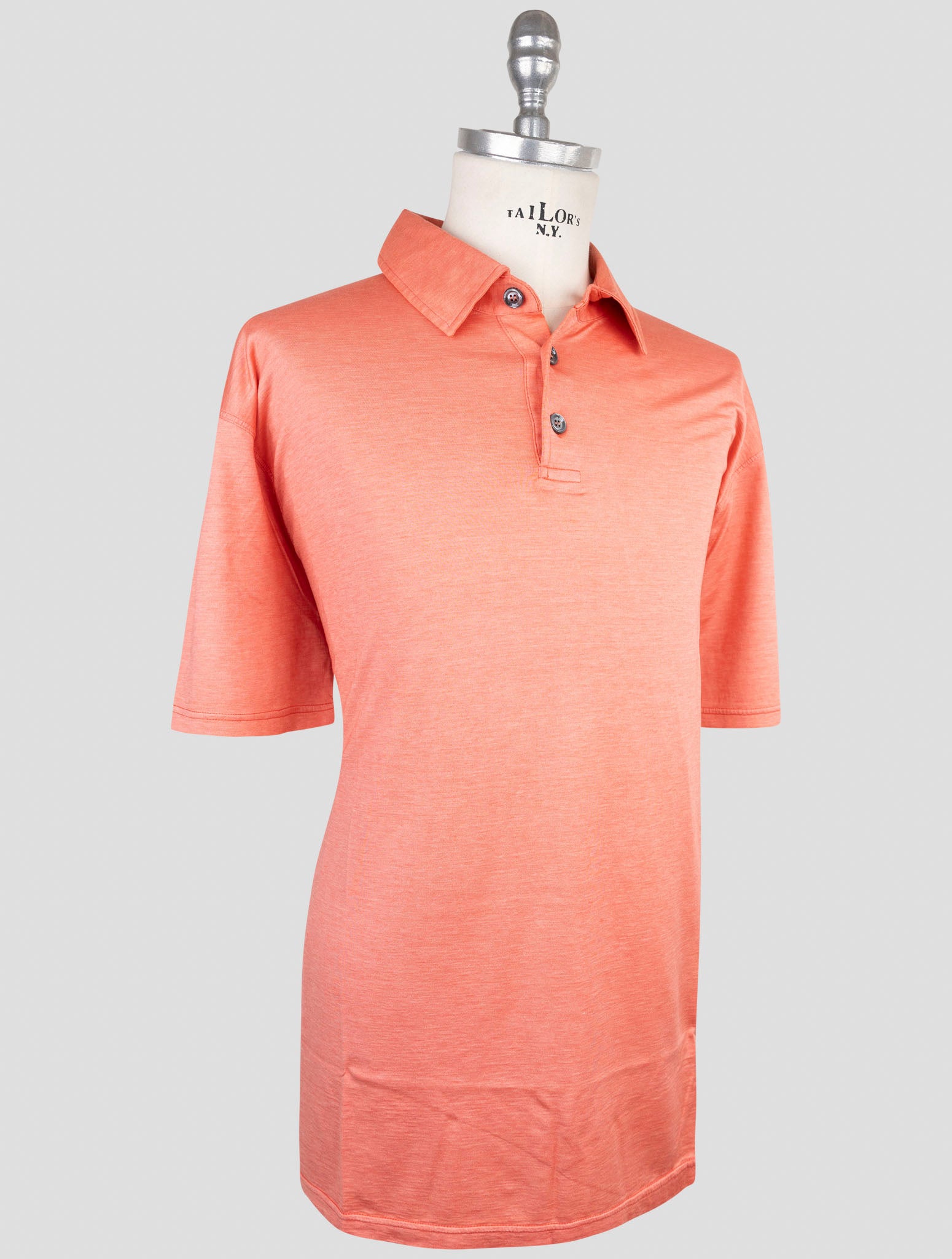 Kiton Pink Silk Cotton Polo