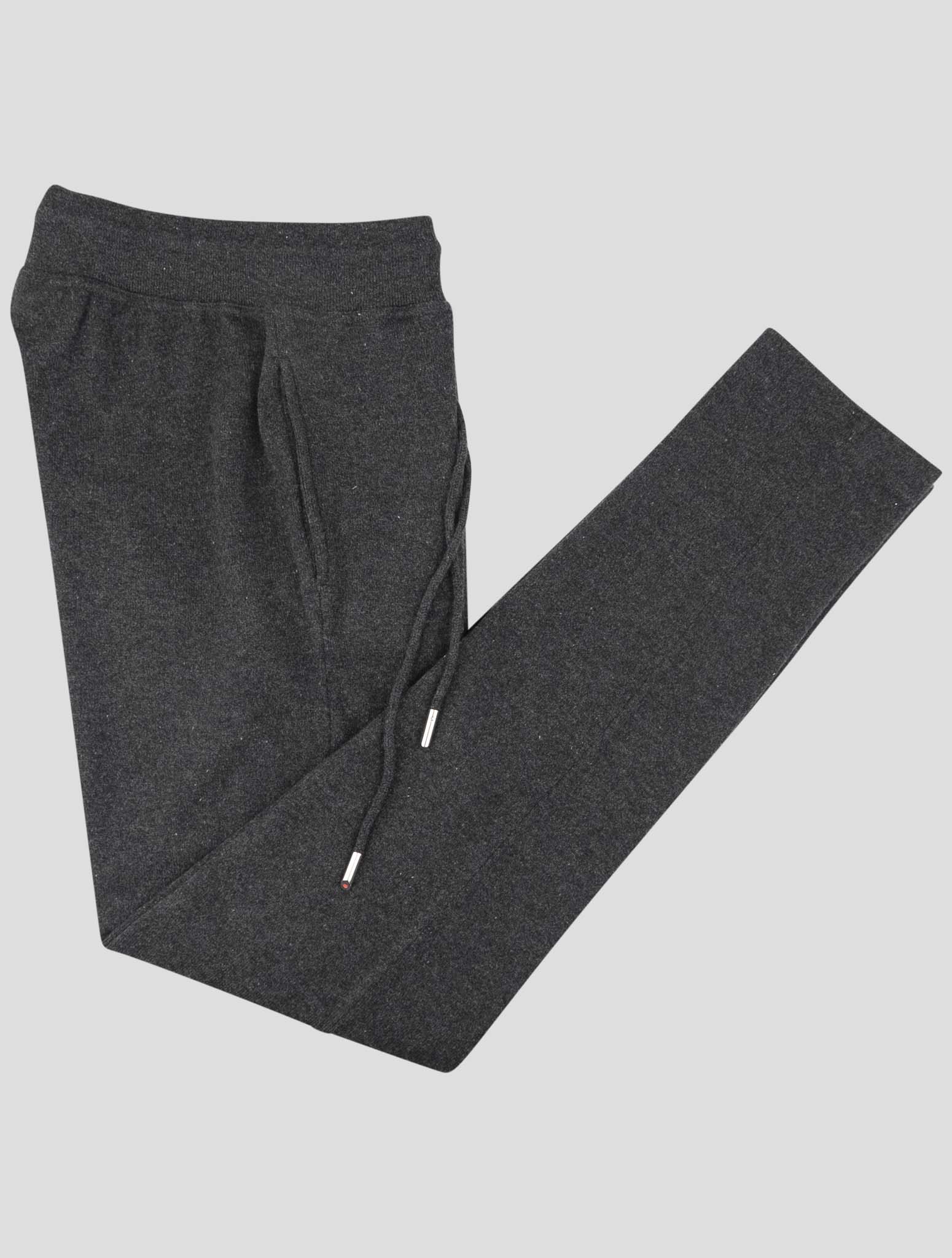 Kiton Dark Gray Wool Jogging Pants