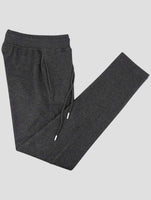 Kiton Dark Gray Wool Jogging Pants