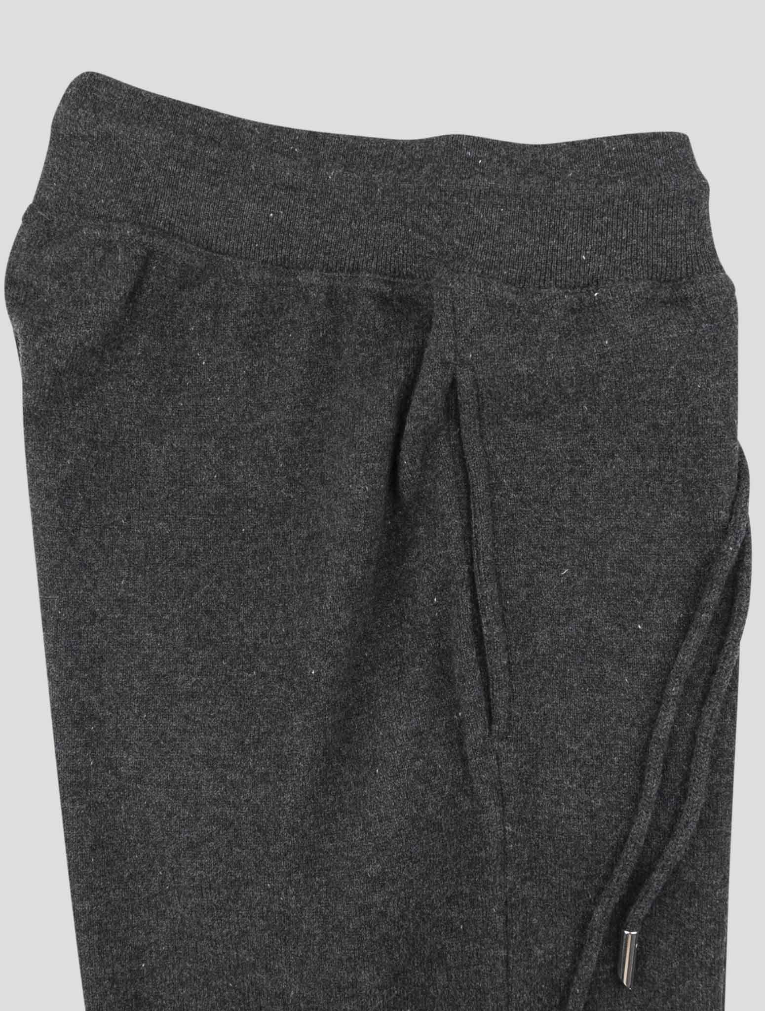 Kiton Dark Gray Wool Jogging Pants
