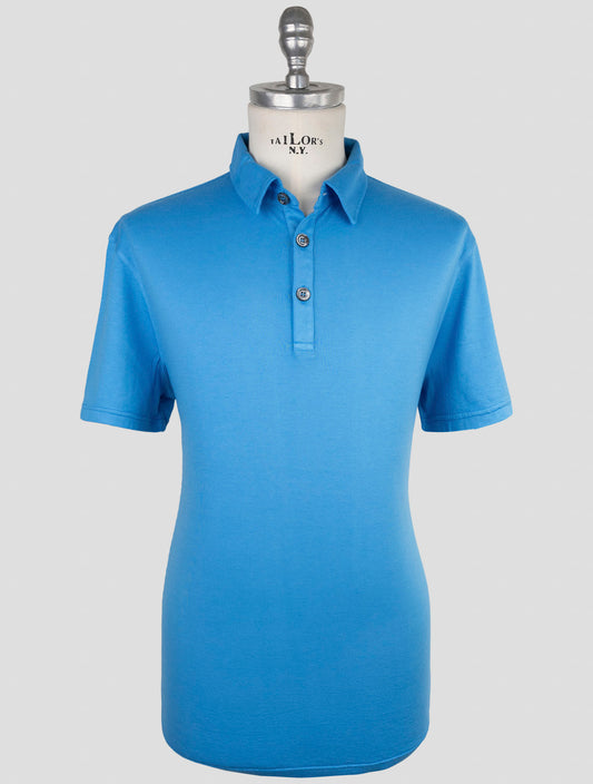 Kiton Light Blue Cotton Cashmere Polo