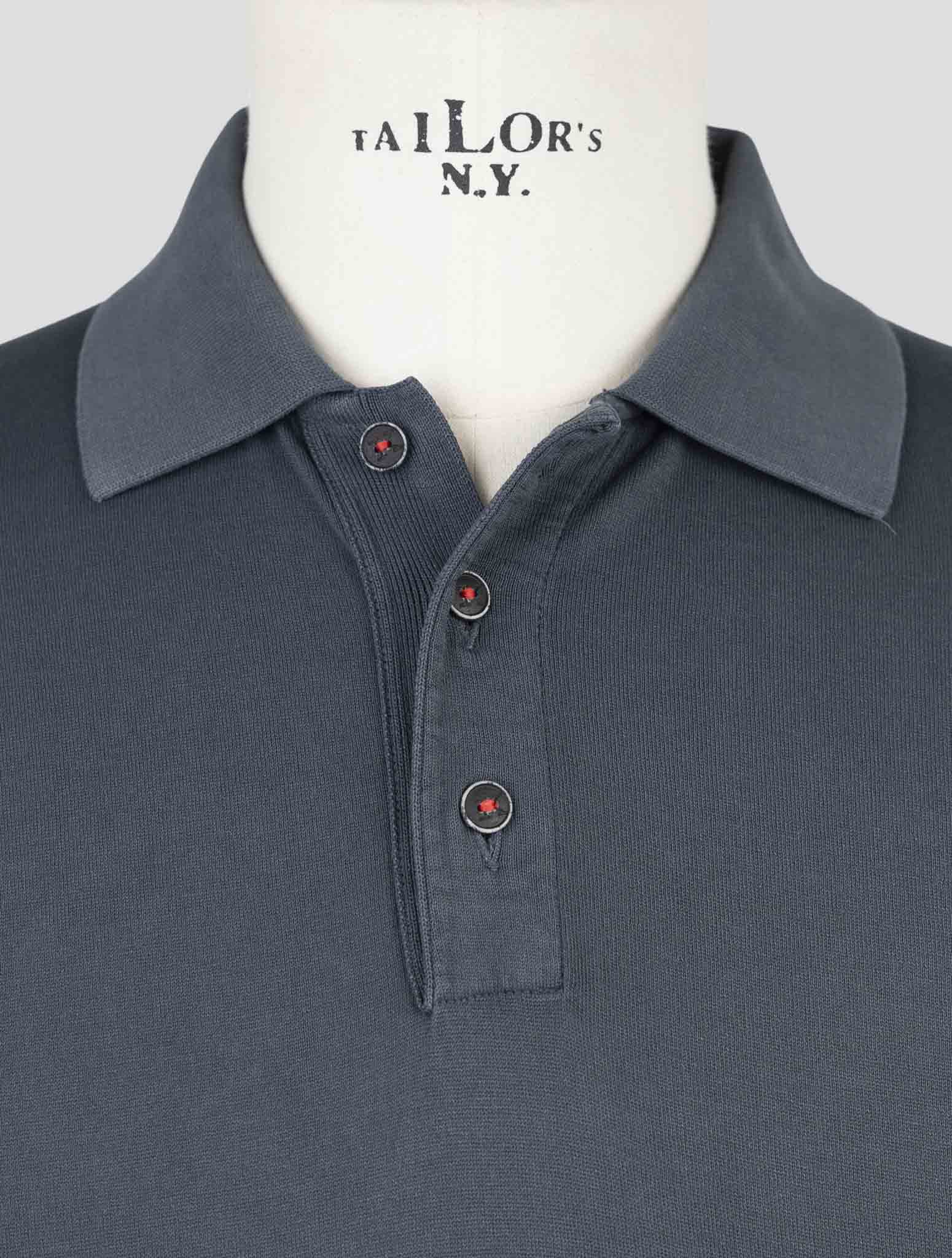 Kiton Dark Gray Cotton Polo