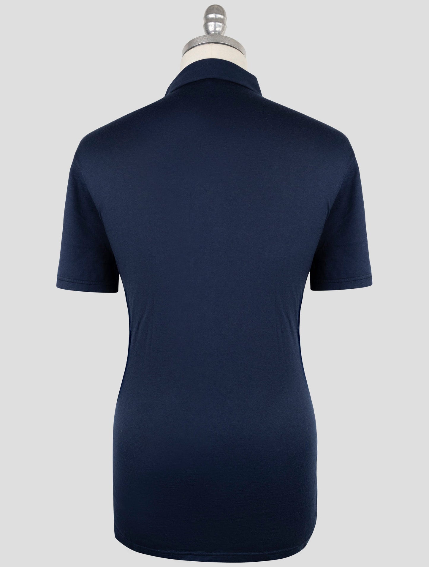 Kiton Blue Cotton Cashmere Polo