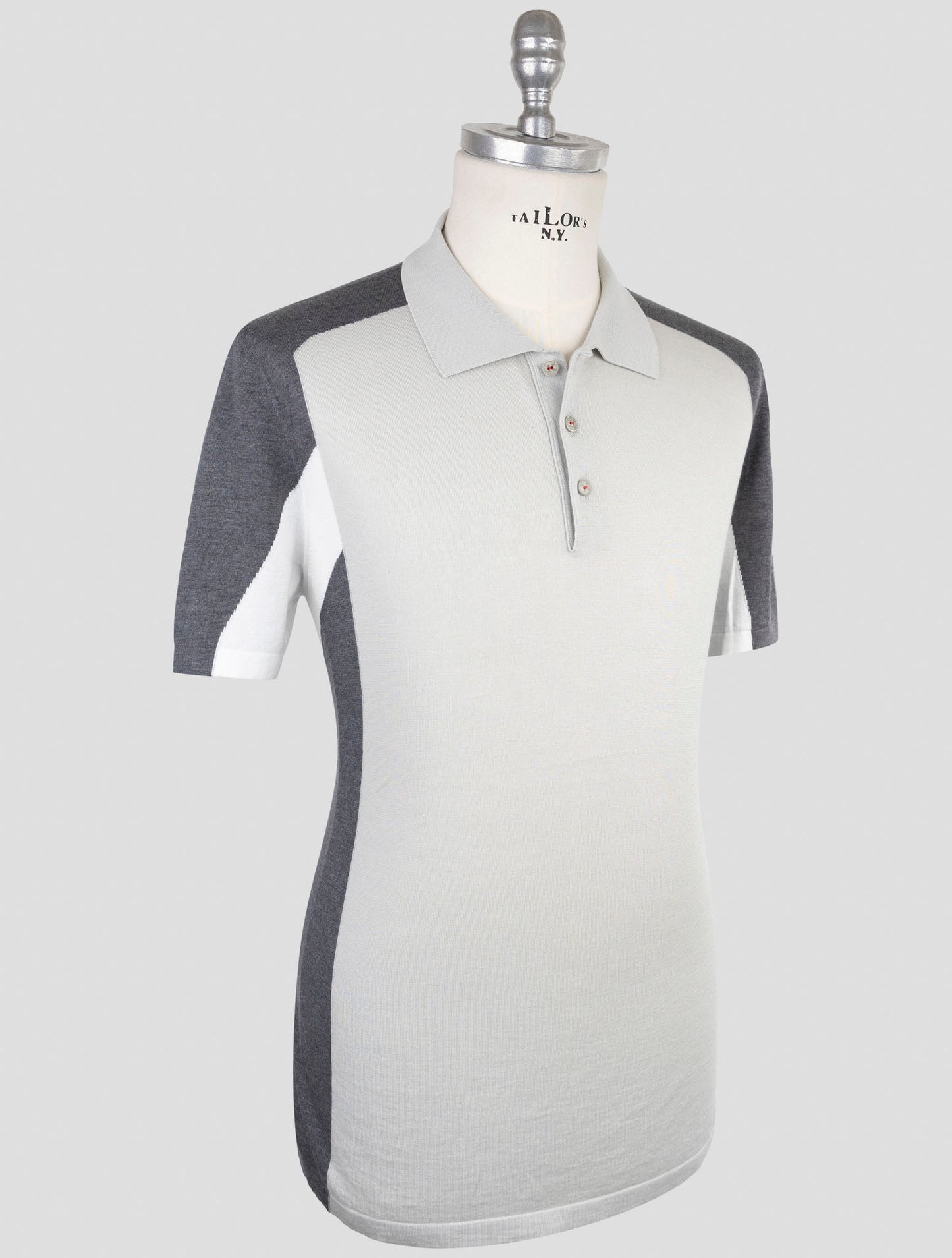 Kiton Gray Cotton Polo