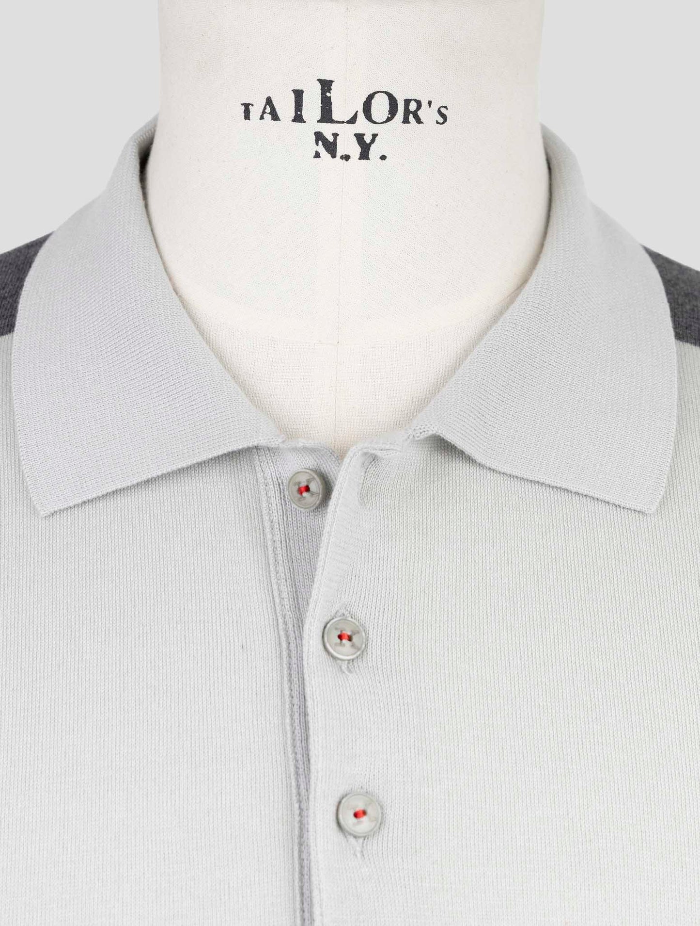 Kiton Gray Cotton Polo