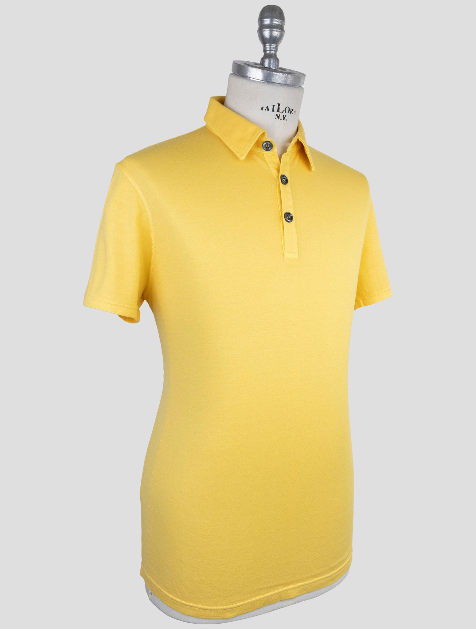 Kiton Yellow Cotton Cashmere Polo