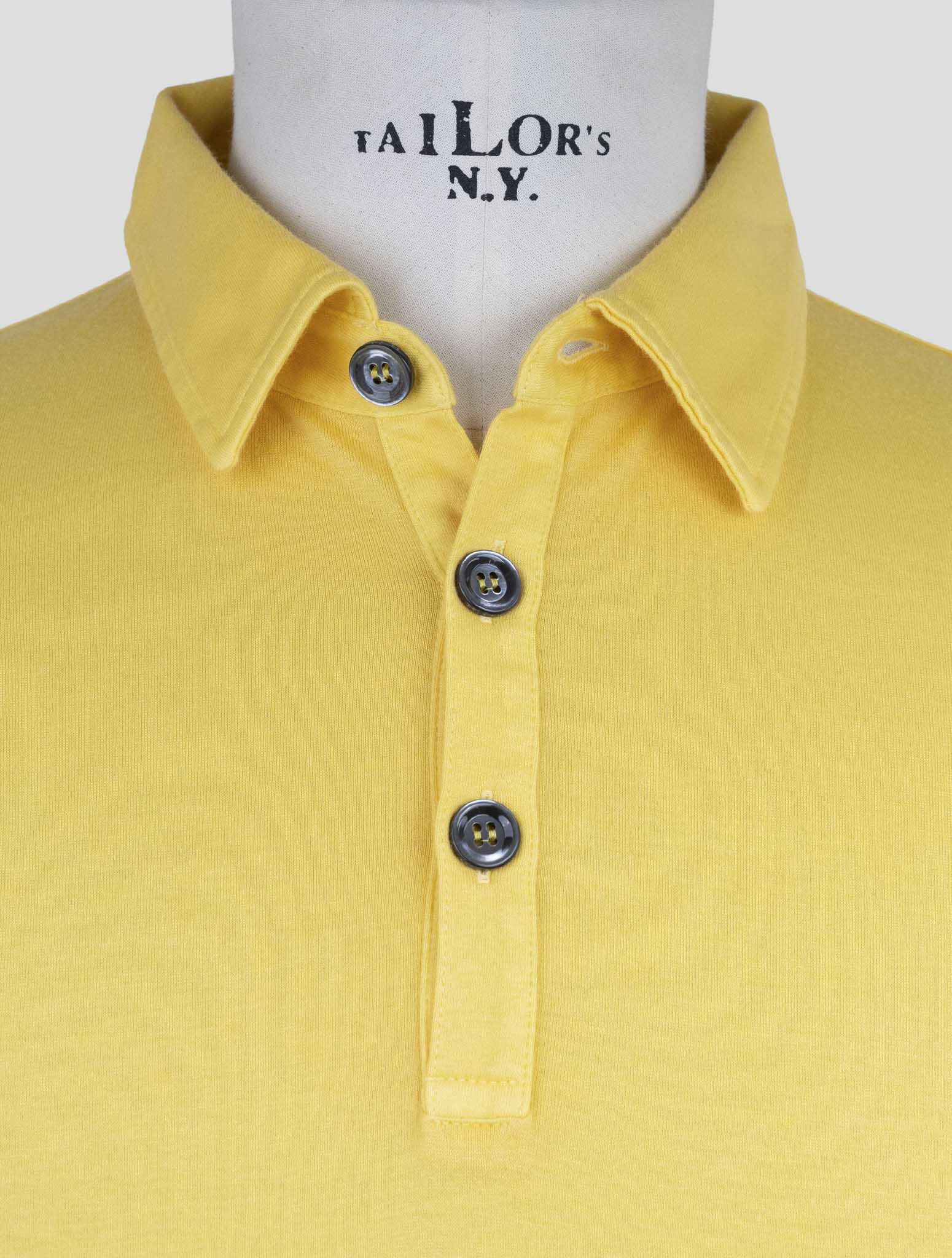 Kiton Yellow Cotton Cashmere Polo
