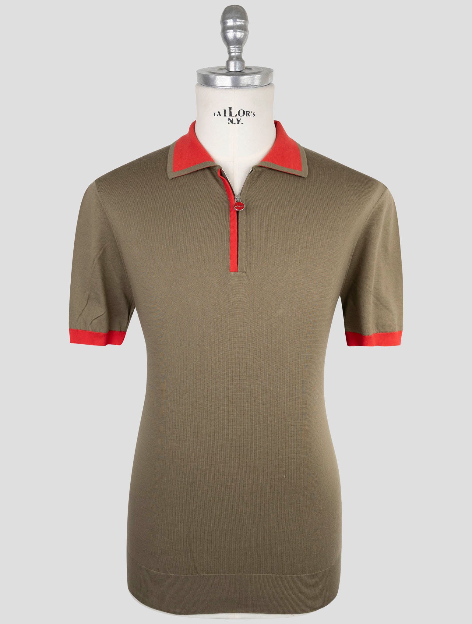 Kiton Brown Cotton Polo