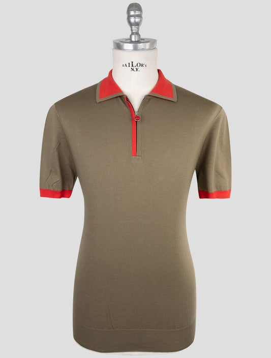 Kiton Brown Cotton Polo