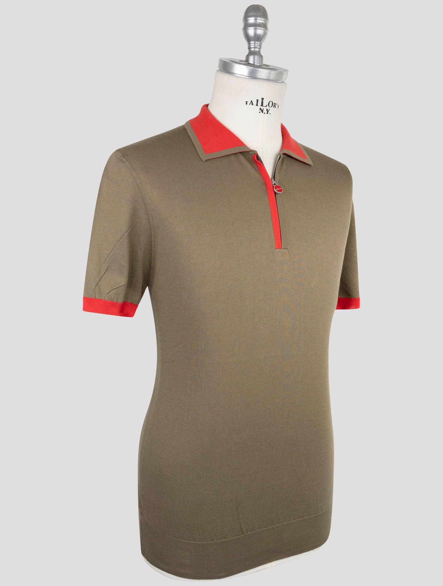 Kiton Brown Cotton Polo